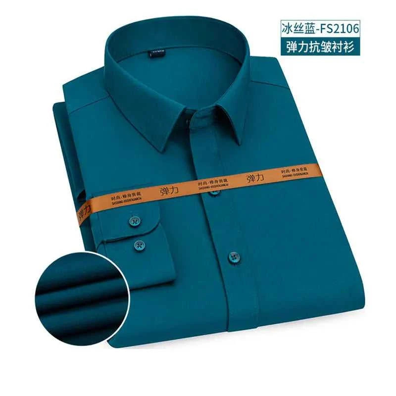 White men's Dress shirt long sleeve spring and summer thin business casual free ironing high quality slim fashion breathable The jack market .AU The jack market .AU Men Fashion $ 29 14:1254#7;5:100010487