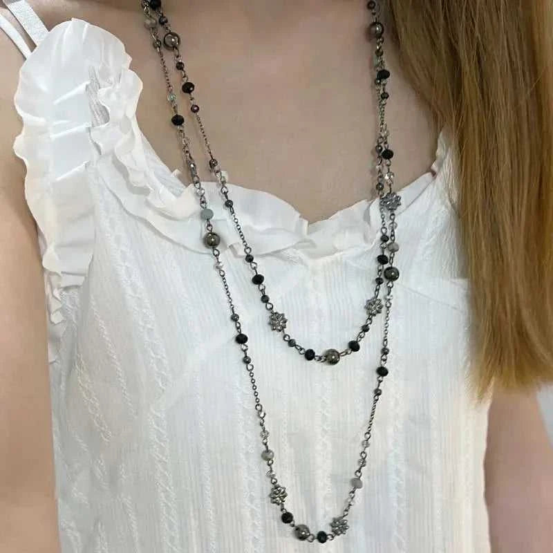Stackable Double Layered Flower Beaded Chains Necklaces for Women Bohemian Ethnic Style Glass Beaded Sweater Chain Jewelry The jack market .AU The jack market .AU Jewellery & Chains $ 55 200001034:200003759#XL1113-S