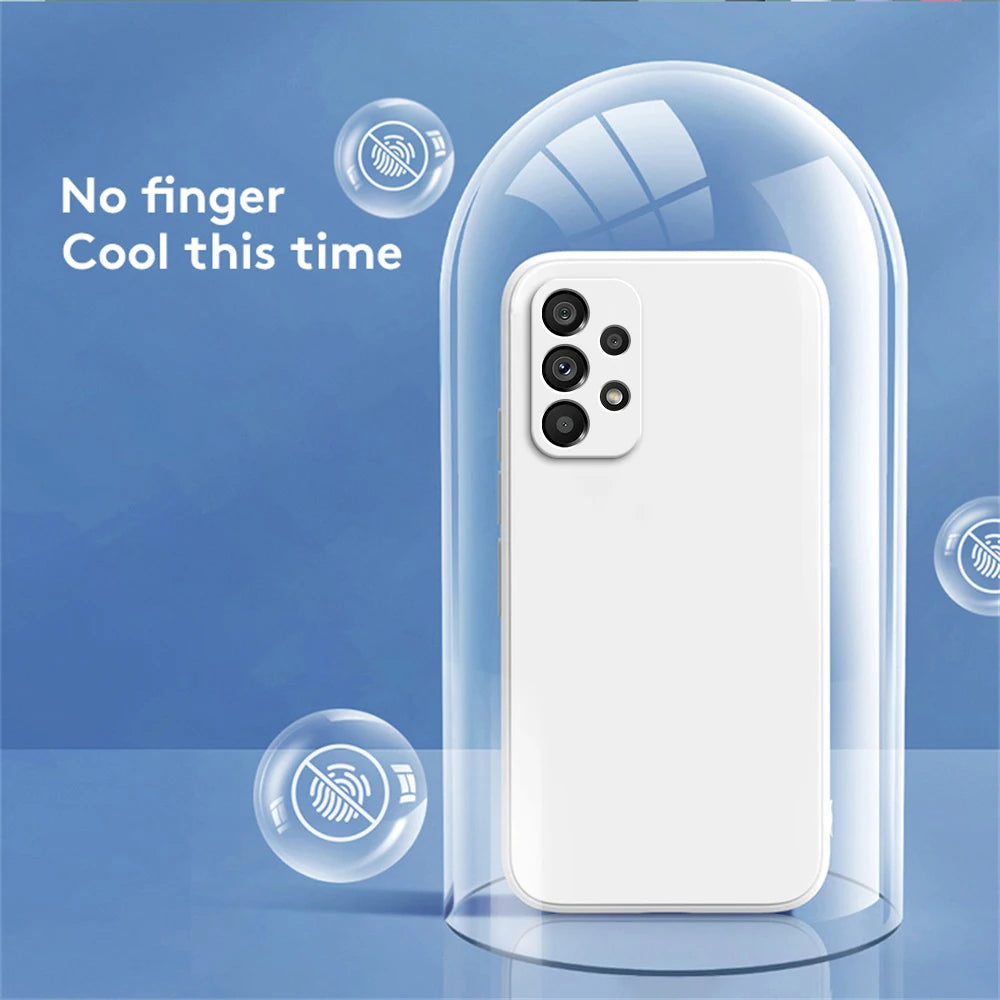 Original Silicone Case On For Samsung A13 A23 A33 A53 A73 A14 A24 A34 A54 A05 A15 A25 A35 A55 5G Cover Cases