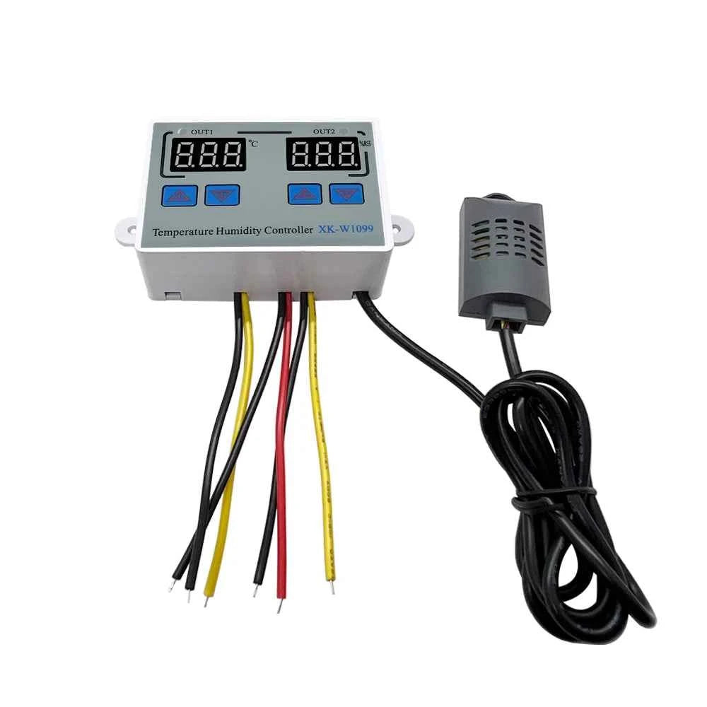 W1099 Digital Temperature & Humidity Controller for Egg Incubators - Dual Voltage 12V/24V & 110-220V