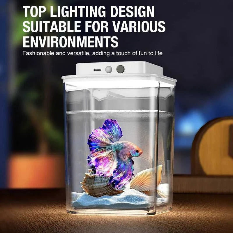 Desktop fish tank, new aquarium, lazy person, no water change, self circulating ecological fish tank, living room, small ecologi The jack market .AU The jack market .AU Fishing Gear $ 34 14:100018786#black