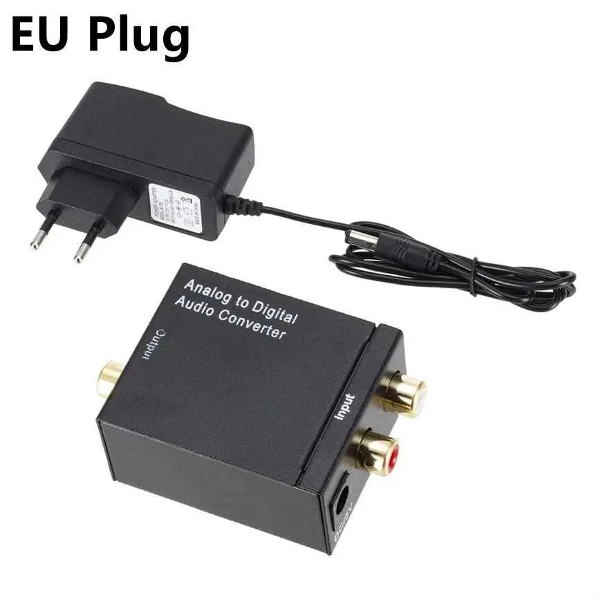 Analog to Digital Audio Converter L/R RCA to Digital Toslink Coaxial Audio Adapter For PS4 HDTV DVD Amplifier Soundbar Speaker The jack market .AU The jack market .AU Accessories Electronics $ 60 14:193#US Plug