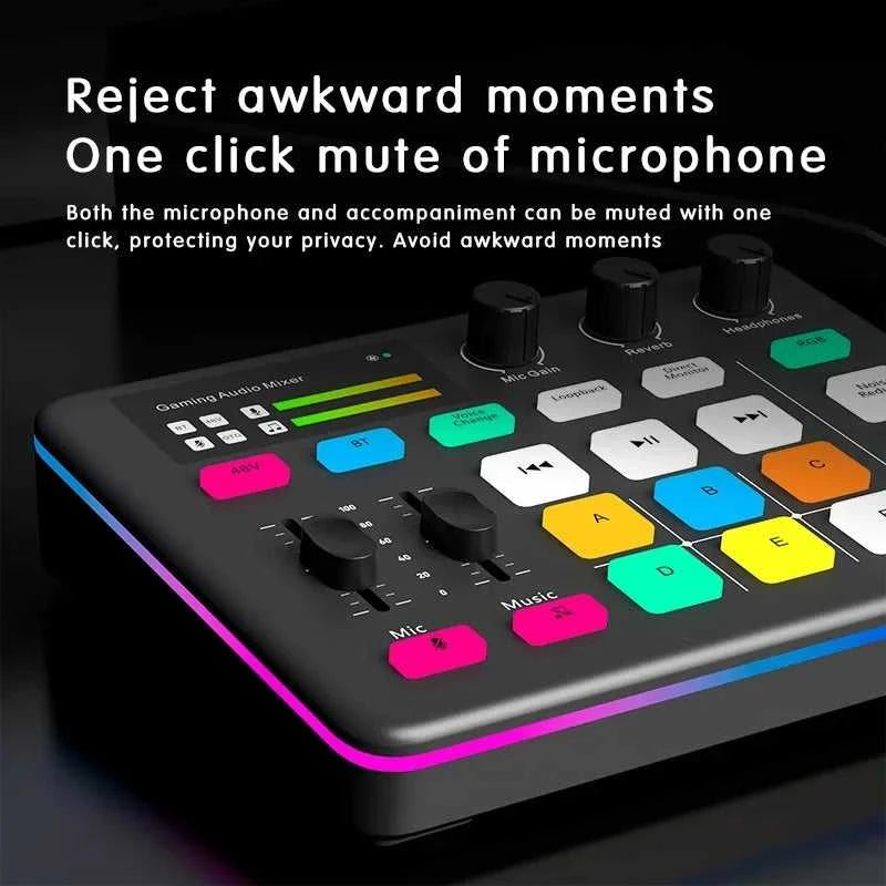 Live Sound Card with DJ Mixer Effects Audio Interface Voice Changer BT compatible Stereo Audio Mixer for LIVE Streaming F998 The jack market .AU The jack market .AU Accessories Electronics $ 157 14:200004870#Black and 2 vhf mics