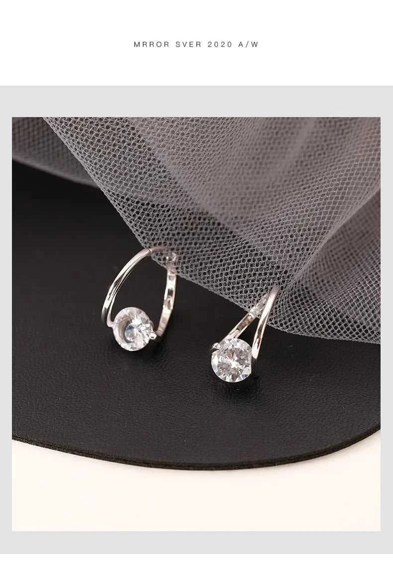925 Sterling Silver Zircon Hoop Earrings Simple Temperament Exquisite Hot Semale Sexy Jewelry Gift The jack market .AU The jack market .AU Jewellery & Chains $ 54 200000226:347#gold