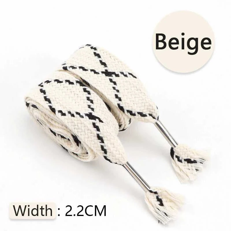 New Flat Shoelaces 2.5CM Wide Metal Head Shoelace Black Beige Sneakers Laces Shoes Accessories 120CM/140CM 1Pair Strings The jack market .AU The jack market .AU Step Up Your Style: Trendy Shoes for Every Occasion! $ 47 14:193#Black;380:200006543