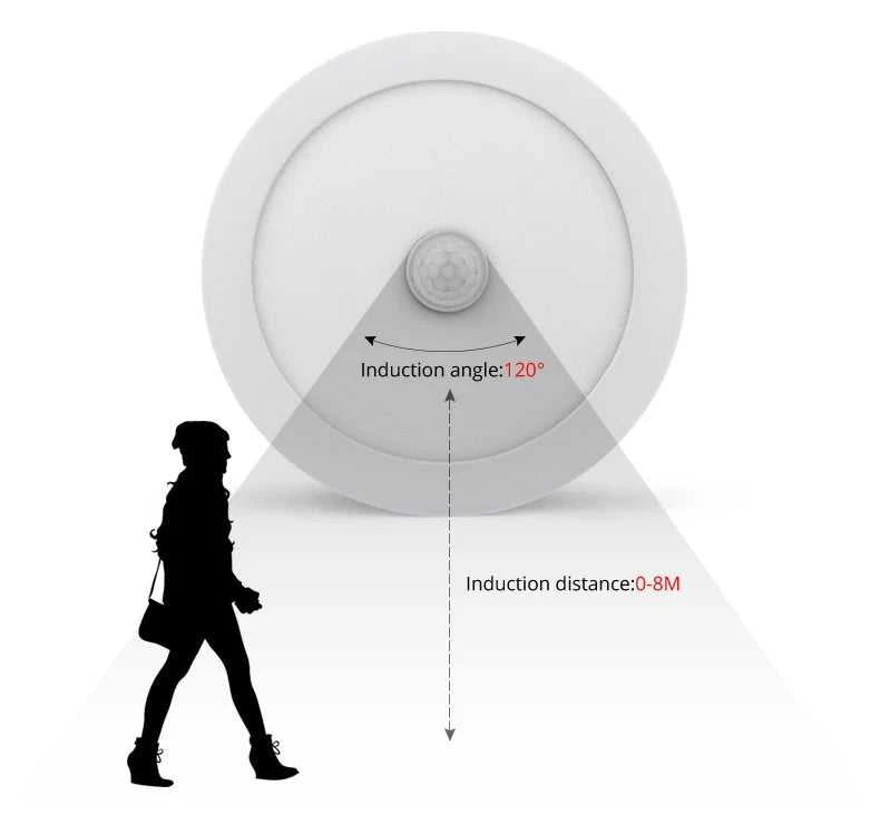 LED Panel Light With PIR Motion Sensor Ceiling Mounted 6W 12W 18W AC 85-265V Corridor Lamp Indoor Lighting lampara techo The jack market .AU The jack market .AU Home $ 55 136:173#6W White