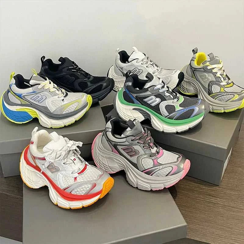 Couple Style Dad Shoes 2025 New Retro Fashion Casual Shoes Lace-up Breathable Versatile Comfortable Soft Sole Sports Shoes Trend The jack market .AU The jack market .AU Step Up Your Style: Trendy Shoes for Every Occasion! $ 122 14:365458#Black for women;200000124:200000334