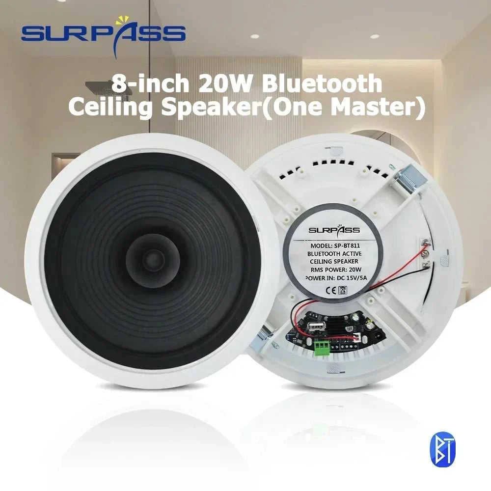 8inch20W Home audience Bluetooth Ceiling Speakers Built-in Digital Class D Amplifier Recessed Speaker System for Kitchen Lounge The jack market .AU The jack market .AU Accessories Electronics $ 116 14:347#1pc speaker;200007763:201336100;200509262:9620104110#AU Plug