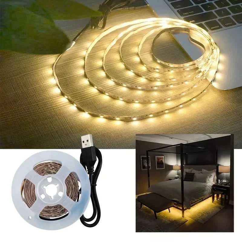 5V USB LED Strip Light Flexible Cuttable Light with Adhesive White/Warm White for TV Backlight Cabinet Bedroom Home Decoration The jack market .AU The jack market .AU Home $ 49 136:200003939#White;380:201441007