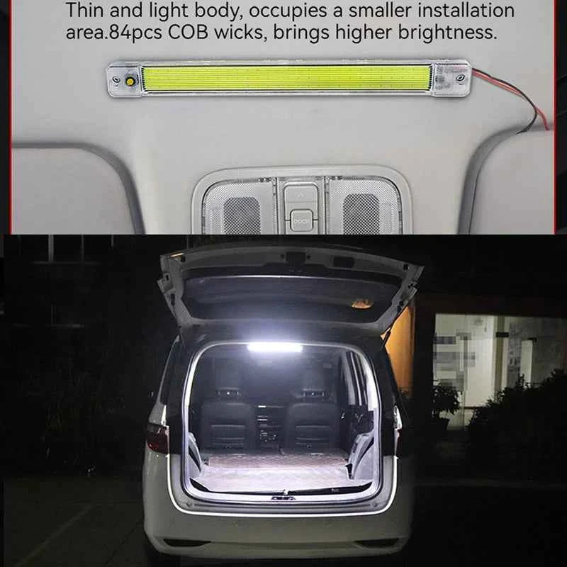 Car Reading Light COB High-brightness thin 12V/24V LED Cabin Interior Light Dome Lamp With Switch For Van Lorry Truck RV Camper