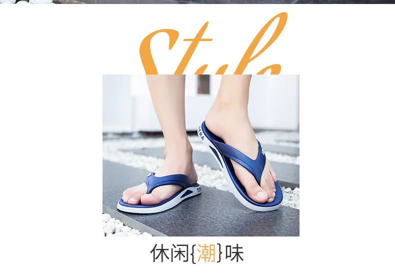 Wholesale Men's Flip Flops Non-Slip Beach Slippers - Outdoor Sandals Breathable Fashion Summer for Men