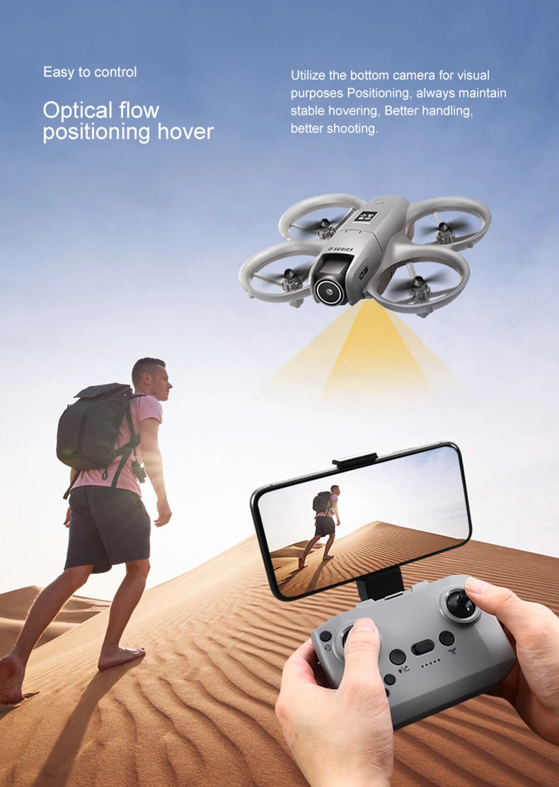 New D16 Mini Drone 8K HD Dual Camera GPS Positioning Profesional 180° Electric Adjustable Obstacle Avoidance Bushless UAV 2026