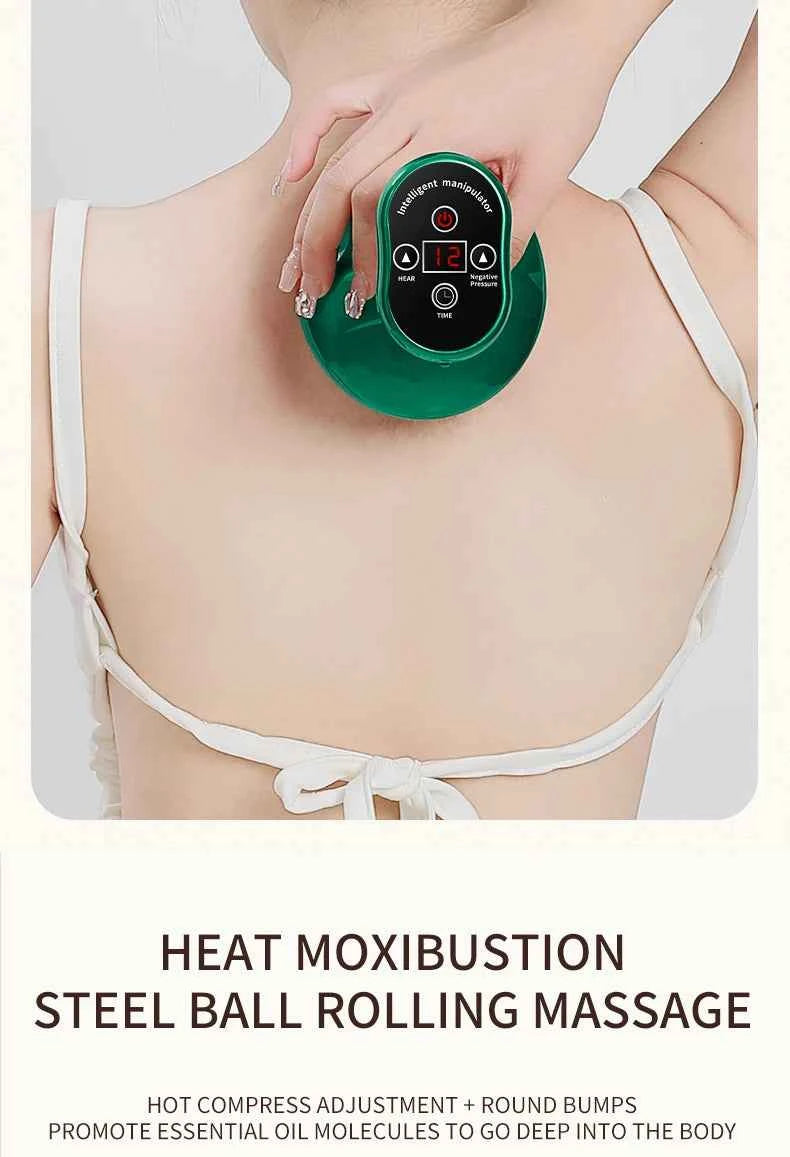 Revitalize Body & Mind Electric Cupping Massager with Infrared Heat & Suction for Cellulite Reduction