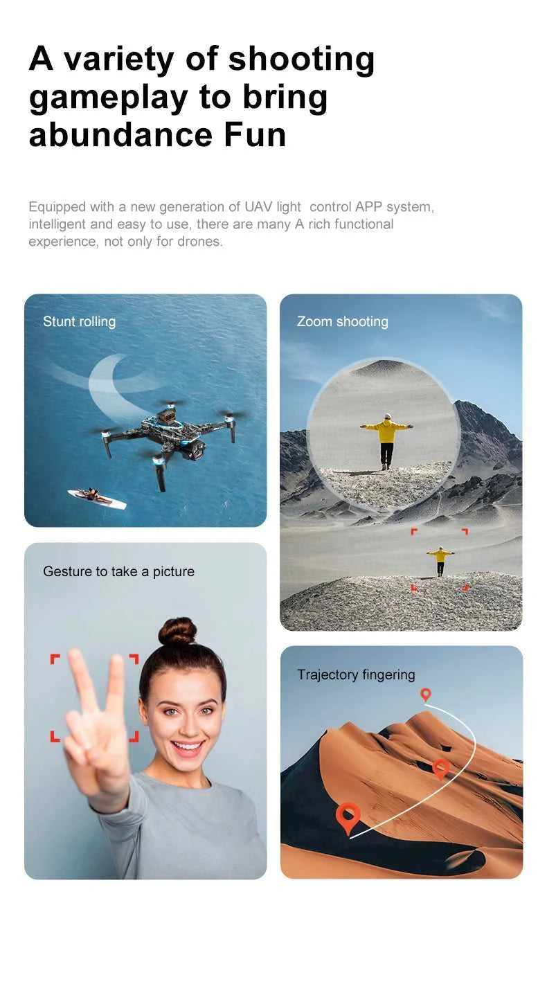 New D13 RC Drone 4K Professional HD Triple Camera 5G WIFI FPV Dron 360° Obstacle Avoidance Brushless Large Screen Quadcopter Toy The jack market .AU The jack market .AU Drones $ 128 14:29#D13-Screen Drone