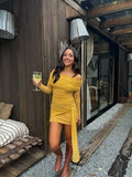 Articat One Shoulder Mesh Dress - Double Layered, Pleated Skirt for Women - Perfect for Vacation & Party