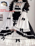 Contrast Color Japanese Dress Women Ruffled Patchwork High Waist Fairy Robe Y2k Aesthetic Ladies Sweet Dresses Vestido De Mujer