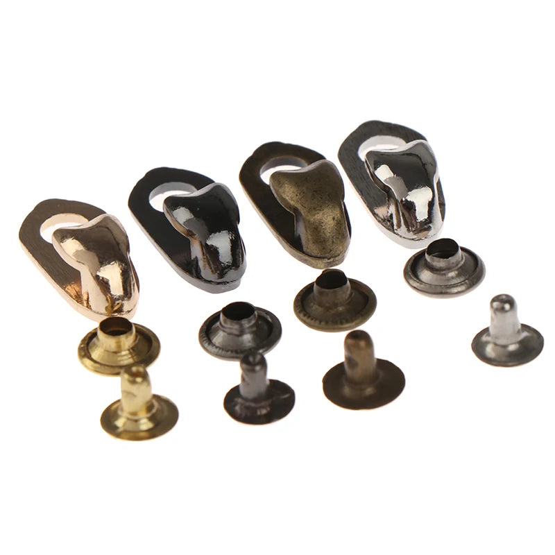 10Set Outdoor Speed Shoe Lace Hooks Lace Fittings Buckles With Rivets For Climb Hiking Shoes Work Mountaineering Boots