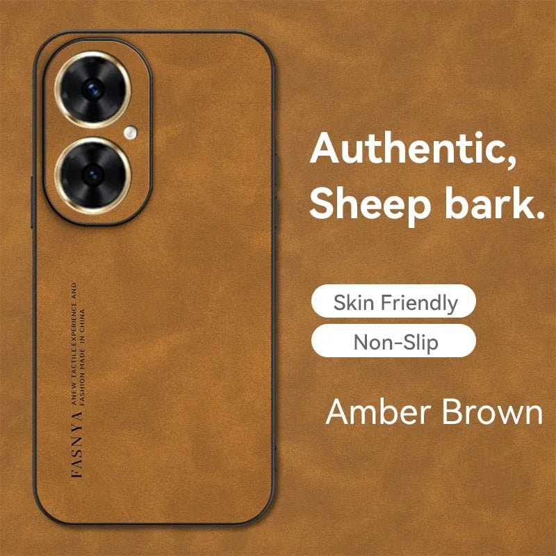 Huawei Leather Case - Soft Matte, Anti-Fingerprint, Shockproof Protection for Nova 12, 11i, 11 Pro, 10 SE, 9, 8i