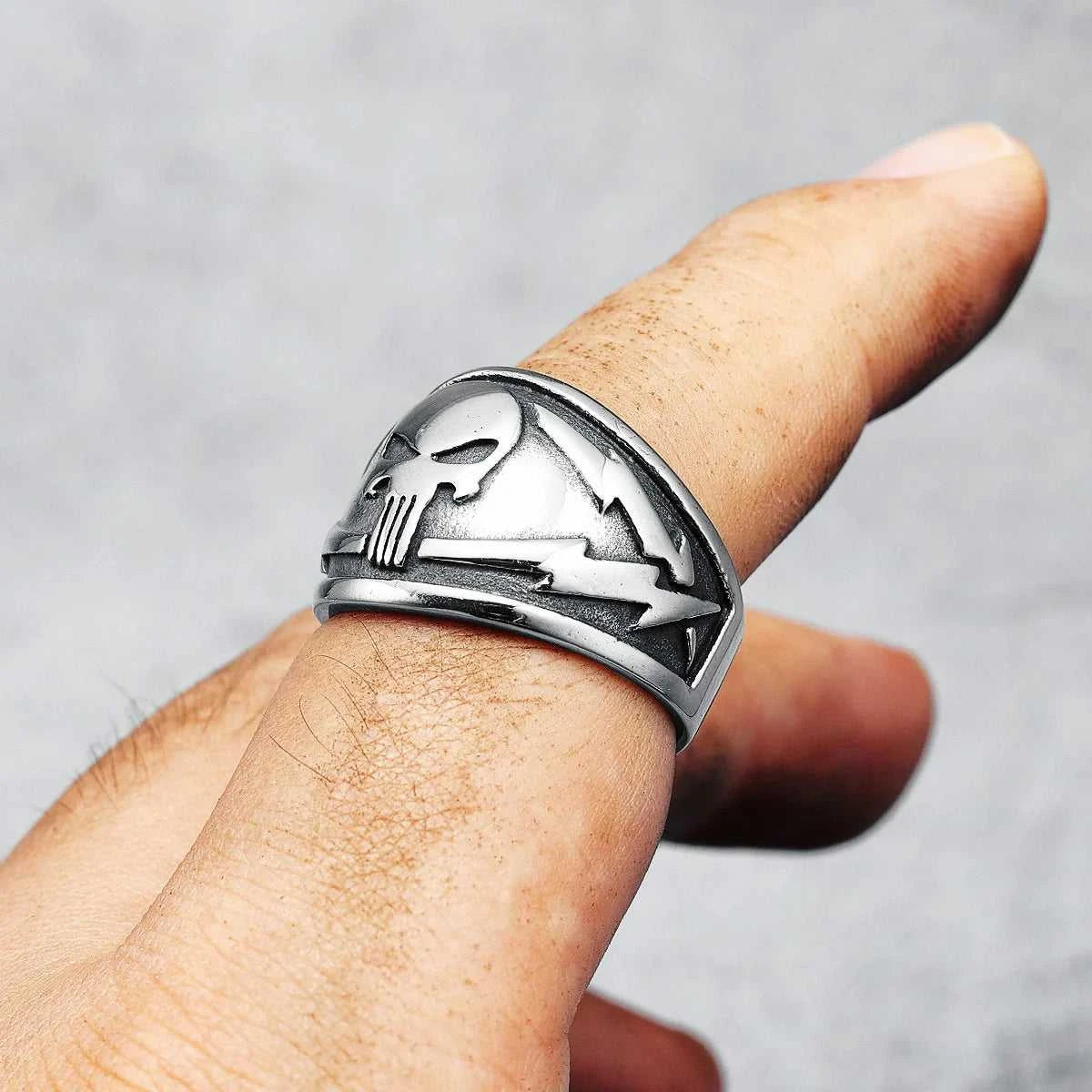 Lightning Skull Men Ring 316L Stainless Steel Skeleton Rock Punk Warrior Rings Rap for Rider Male Boyfriend Jewelry Best Gift The jack market .AU The jack market .AU Jewellery & Chains $ 50 200000369:200000296;200000783:29#R924-Lightning Skull
