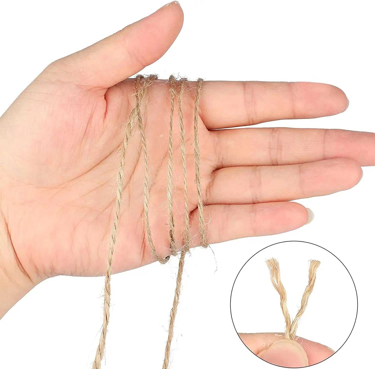 1MM 2MM Natural Vintage Jute Rope Cord String Twine Burlap DIY Crafts Gift Wrapping Jute Hemp Gardening Wedding Party Decoration The jack market .AU The jack market .AU Home $ 23 14:100006056#2mm 100meters