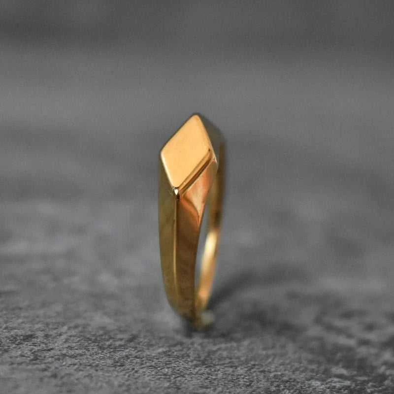 Fashion Gold Color Ring Geometric Stainless Steel Smooth Couple Rings Simplicity Student Party Jewelry Gift The jack market .AU The jack market .AU Jewellery & Chains $ 54 200000369:1583
