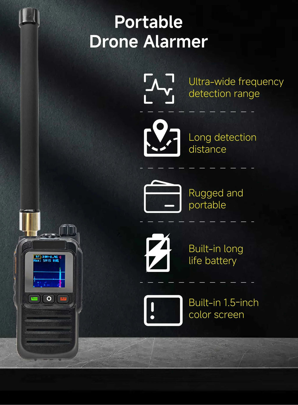 1-2km Drone Warning Equipment with 30-6400MHz Broadband Detection Supporting FPV Drone for DJI Road Communication The jack market .AU The jack market .AU Drones $ 886 14:193