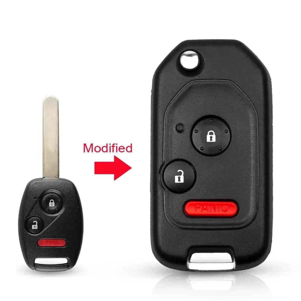 KEYYOU New Modified Car Key For Honda Accord Civic CRV Pilot 2007 2008 2009 2010 2011 2012 2013 Remote 2/3/4 Button Flip Folding