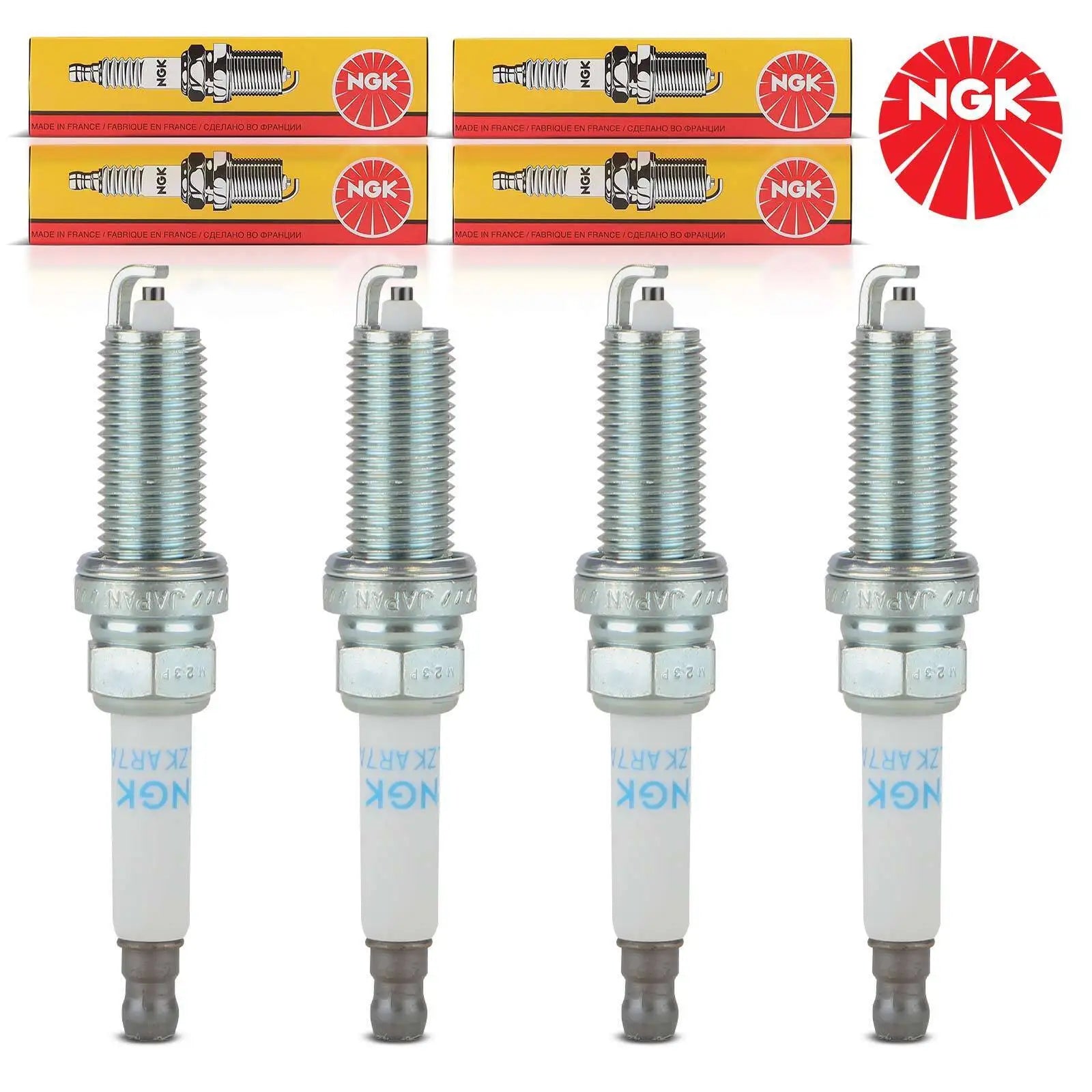 4x NGK LZKAR7A SPARK PLUGS FOR CITROEN C2 C3 C4 PEUGEOT 207 307 RENAULT CLIO 2 3