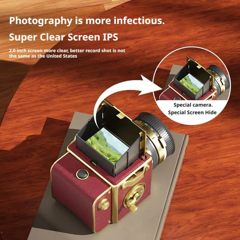 Portable Mini Camera Travel Photography Retro CCD Digital Camera Student Graduation Photo Zoom High-definition Digital Camera