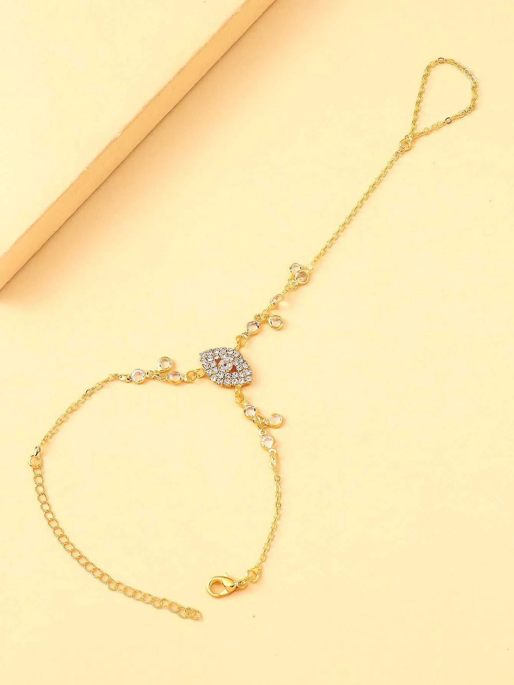New Evil Eye Bracelet, Bohemian Style, Rhinestone Connecting Finger Bracelet, Stylish Jewelry The jack market .AU The jack market .AU Jewellery & Chains $ 48 200001034:361181