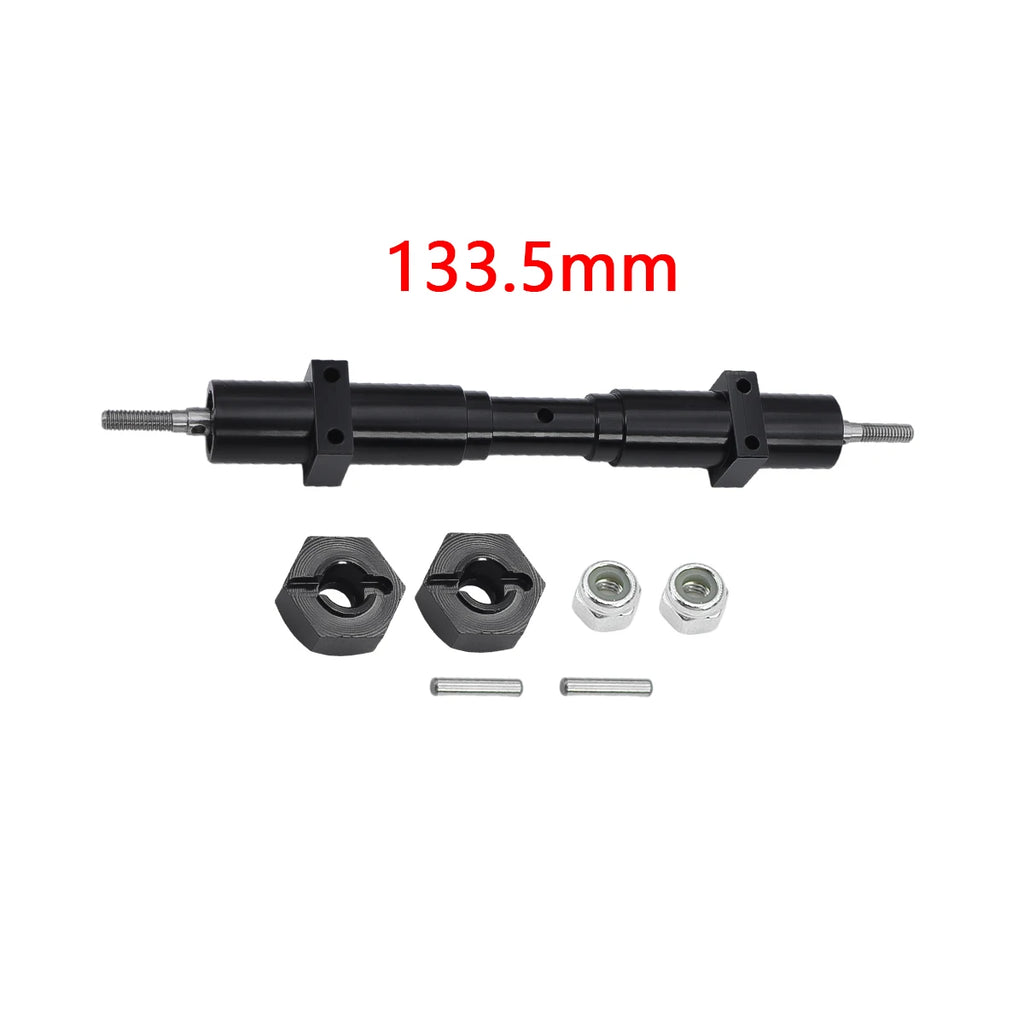 CNC Metal Unpowered Rear Axle 133.5mm/155mm/182mm For 1/14 Tamiya Tractor Trailer Truck 1/10 RC Car DIY Parts Upgrades