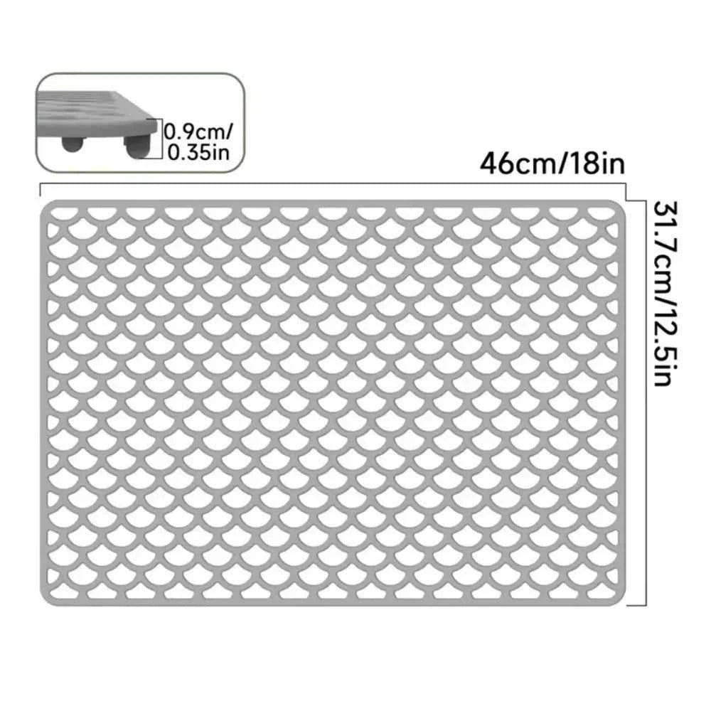New Silicone Sink Protector Mat Anti Slip Multi Functional Non-slip Sink Mat Heat Resistant Foldable Dishes Drying Mats Kitchen The jack market .AU The jack market .AU $ 60 14:202732816#42cm Grey