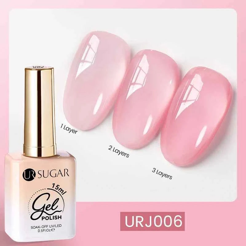 UR SUGAR 15ml  Autumn Winter Red Cat Magnetic Gel Nail Polish White Dopamine Nail Sparkling Glitter Soak Off UV LED for Manicure