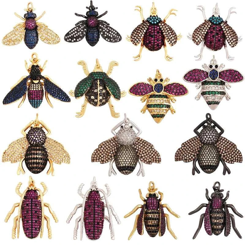Colourful Fly Bee Ladybird Insect Charm Paved with Rainbow Cubic Zirconia,18K Gold Plated Jewelry Making Hand Craft Material M75 The jack market .AU The jack market .AU Jewellery & Chains $ 63 14:29#M750426-Gold;200007763:201336100