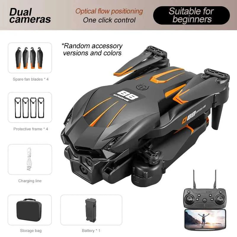 2026 New D88 Drone 8K HD Dual Cam Professional Aerial Photography Optical Flow Hovering Gesture Shoot Folding Quadcopter VR The jack market .AU The jack market .AU Drones $ 92 14:29#Black Dual 8K-1B