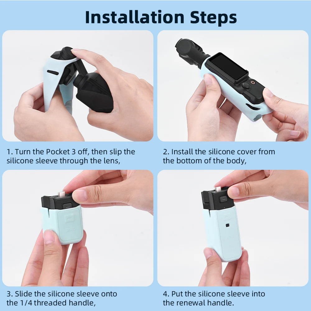 Silicone Cover Protective Case Camera Lens Protector Scratch-Resistant Lens Cover For DJI OSMO Pocket 3 Camera Shell Accessories