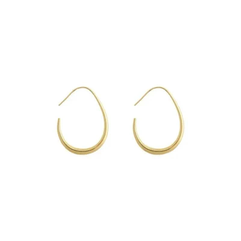 Gold Color Needle Geometric Oval Hoop Earrings for Women Simple Desgin Earrings Party Wedding Jewelry Hot Sale Hot Sale The jack market .AU The jack market .AU Jewellery & Chains $ 50 200001034:361187#Silver-J1