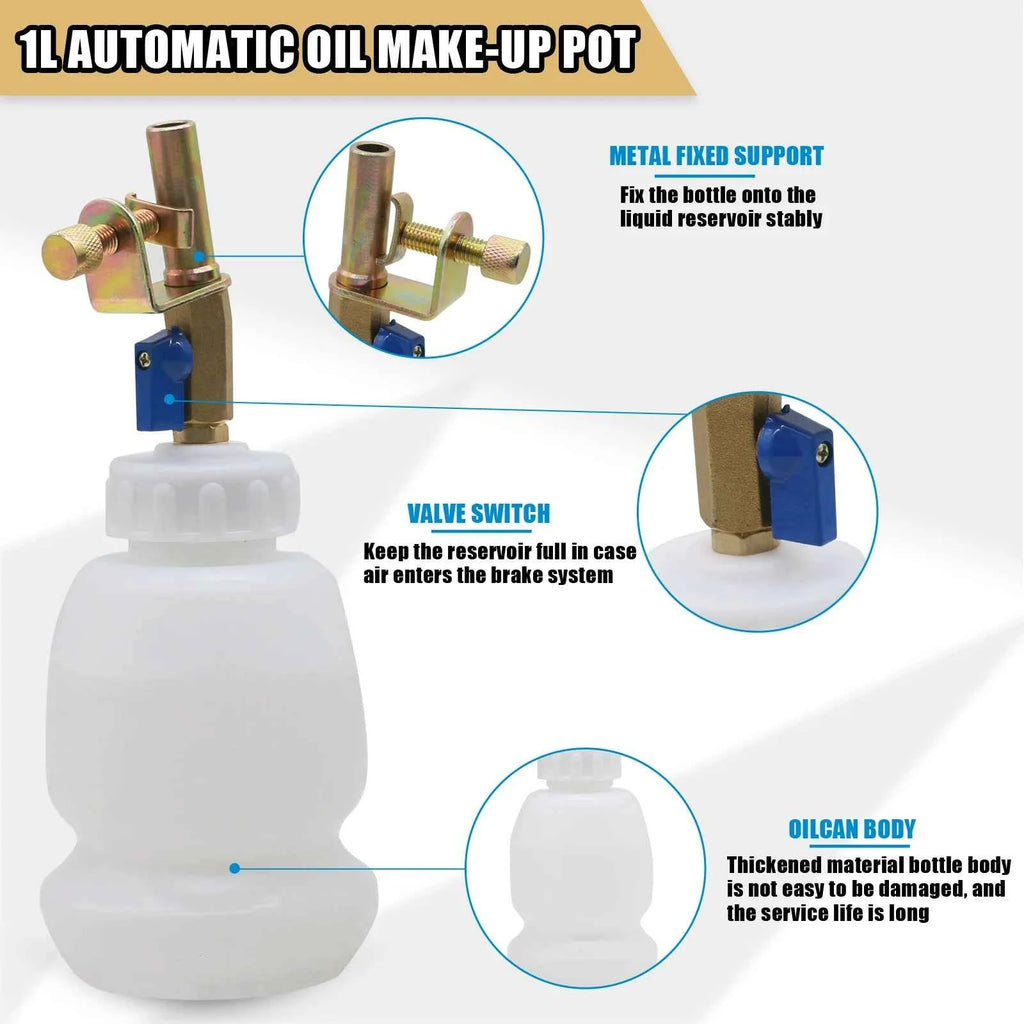 2l vacuum brake release kit, pneumatic explosion-proof shunt pressure reducing vacuum pump, brake fluid refueling tool set