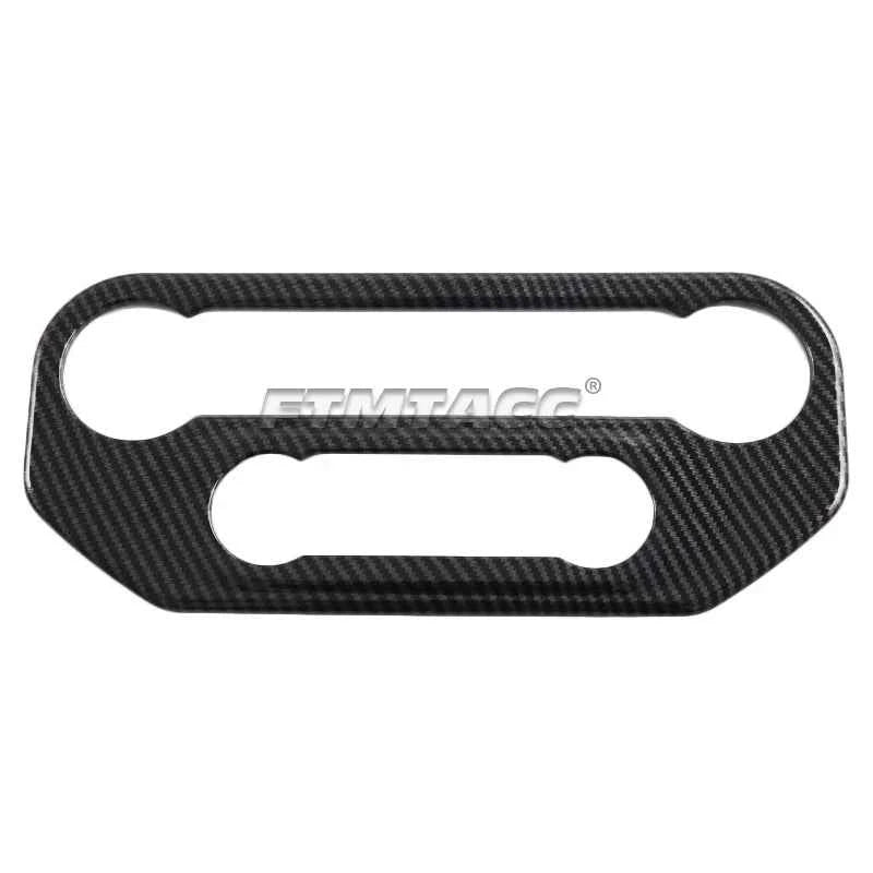 Center Console Air Conditioning Switch Panel Decoration Cover Trim for Ford Bronco 2024 2025 Interior ABS Carbon Fiber