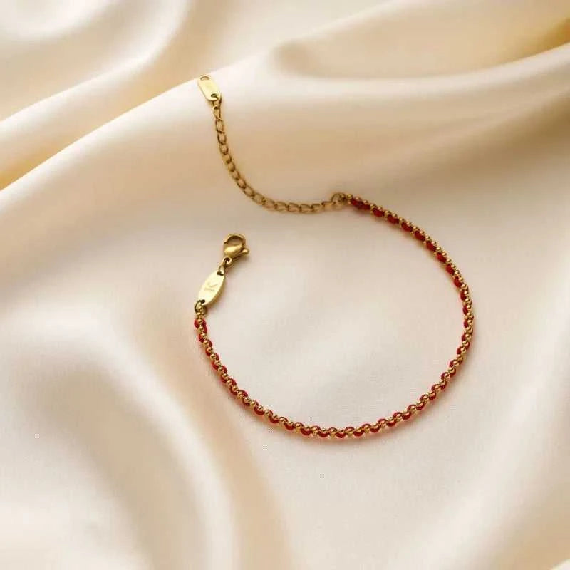 Personality Golden Titanium Steel Red Rope Woven Lucky Beads Bracelet for Woman Couple and Friends Ankle Bracelets Jewelry Gift The jack market .AU The jack market .AU Jewellery & Chains $ 52 200001034:5740#Red string bracelet