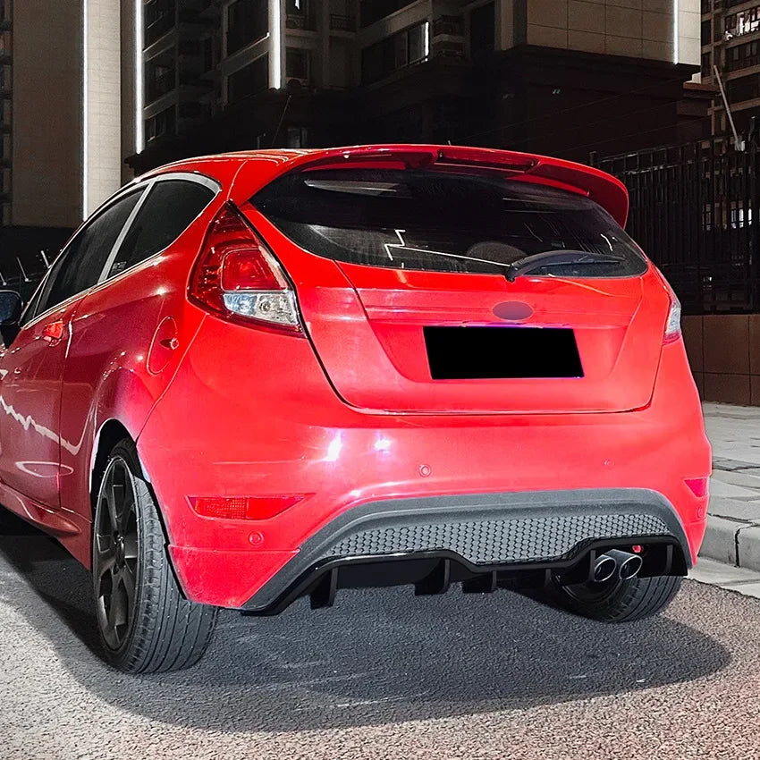 Car  Accessories 2012 2013 2014 2015 2016 2017 For Ford Fiesta ST MK7 Rear Bumper Diffuser Lip Parts Exterior Splitter Body Kit