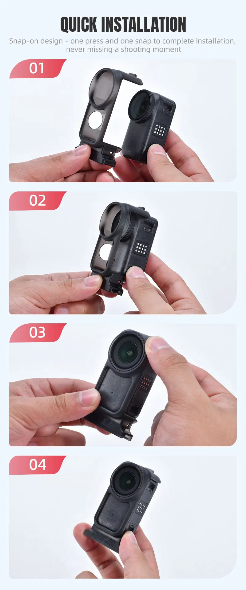 STARTRC Vertical Protective Case For DJI Osmo Nano Camera Shooting Protective Frame Gimbal Lens Full Protection Mount Bracket