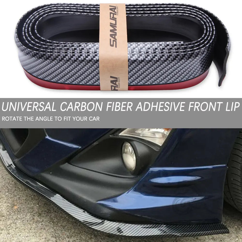 2.5m Car Bumper Protector Rubber Auto Car Front Bumper Guards Lip Mouldings Splitter Chin Body Auto Bumper Strip