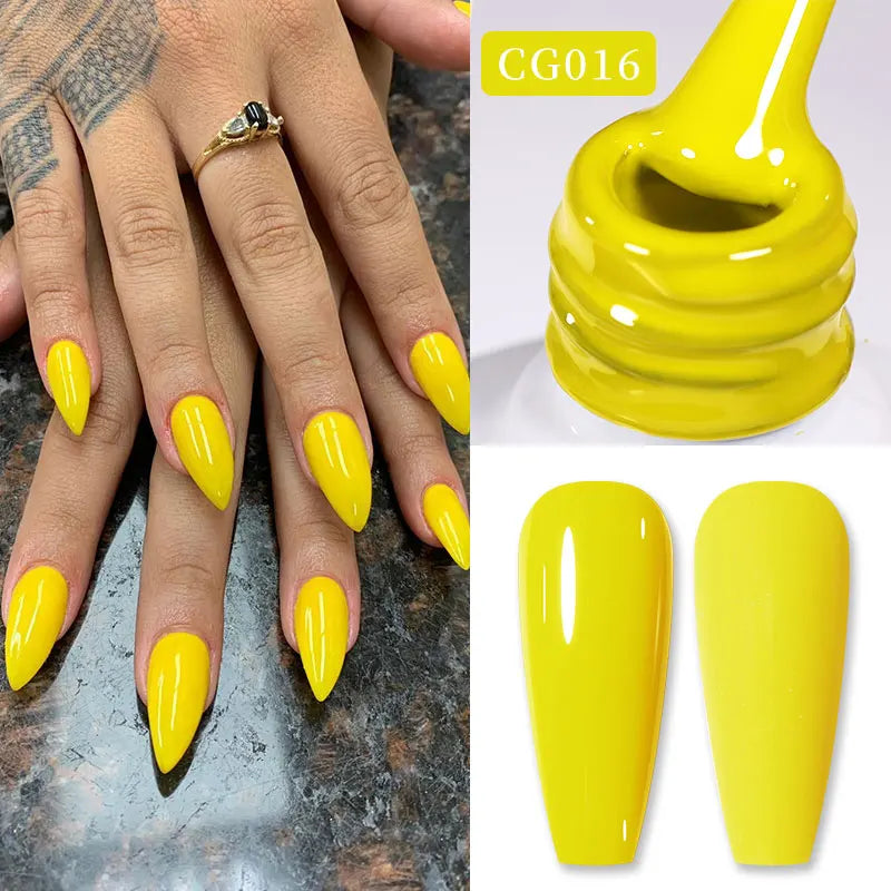 BORN PRETTY Neon Red Gel Nail Polish Yellow Green Summer Color Semi Permanent Varnish 10ml Soak Off UV LED Nail Art Manicure