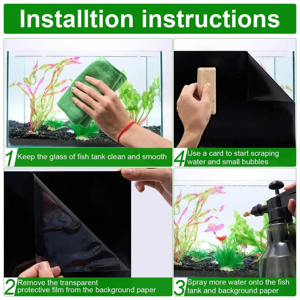 Fish Tank Background Sticker Black Static Cling Film Adhesive-Backed Film Wallpaper Aquarium Background Decorations ﻿ The jack market .AU The jack market .AU Fishing Gear $ 26 14:29#40x200cm