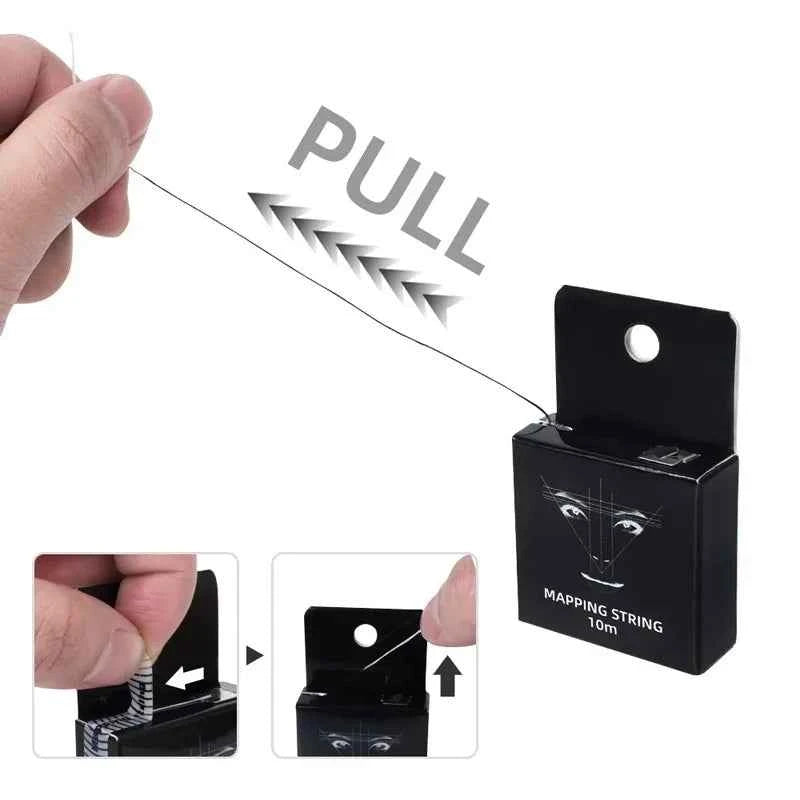 Microblading Mapping String - Liquid-Free Eyebrow Positioning Tool for Perfect Makeup Application