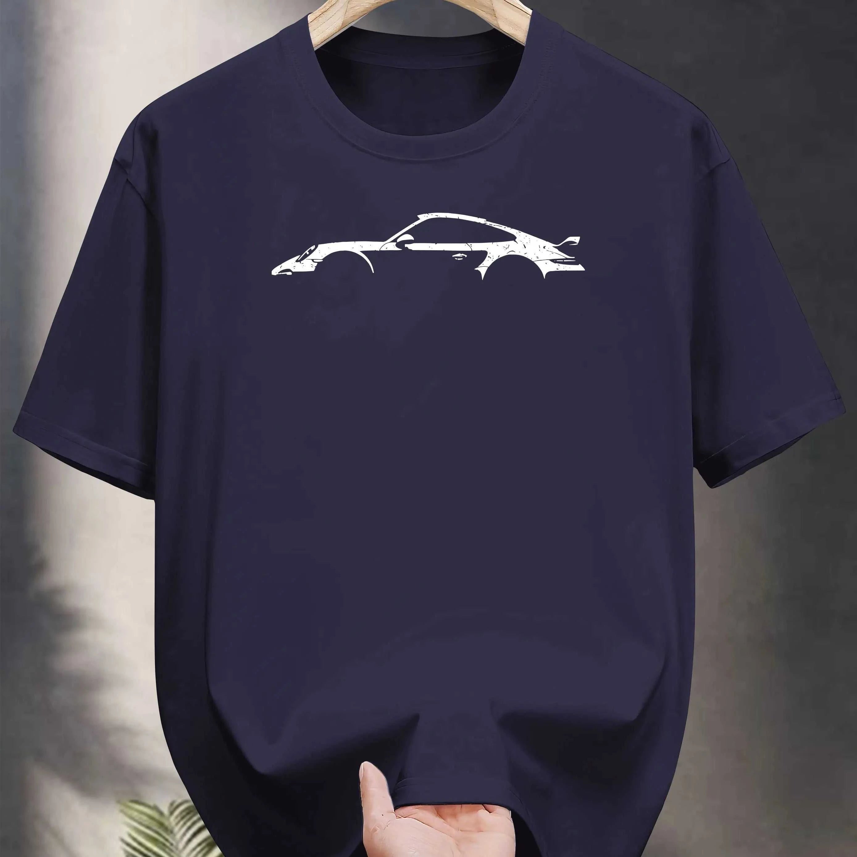 Men's 100% pure cotton fashionable casual loose white car pattern printed round neck short sleeved T-shirt top The jack market .AU The jack market .AU Men Fashion $ 30 14:193#A1543-hei;5:872