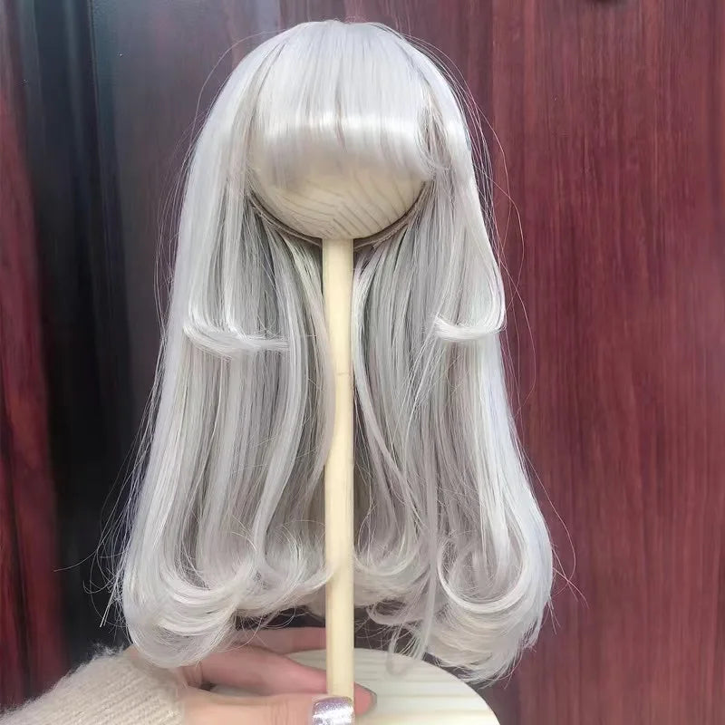 30cm Doll Wig 1/6 BJD Wig Curly Soft Doll Wig Dolls Hair Suitable for1/6 BJD Doll Wig Toy Accessories Dress Up DIY Toys Children