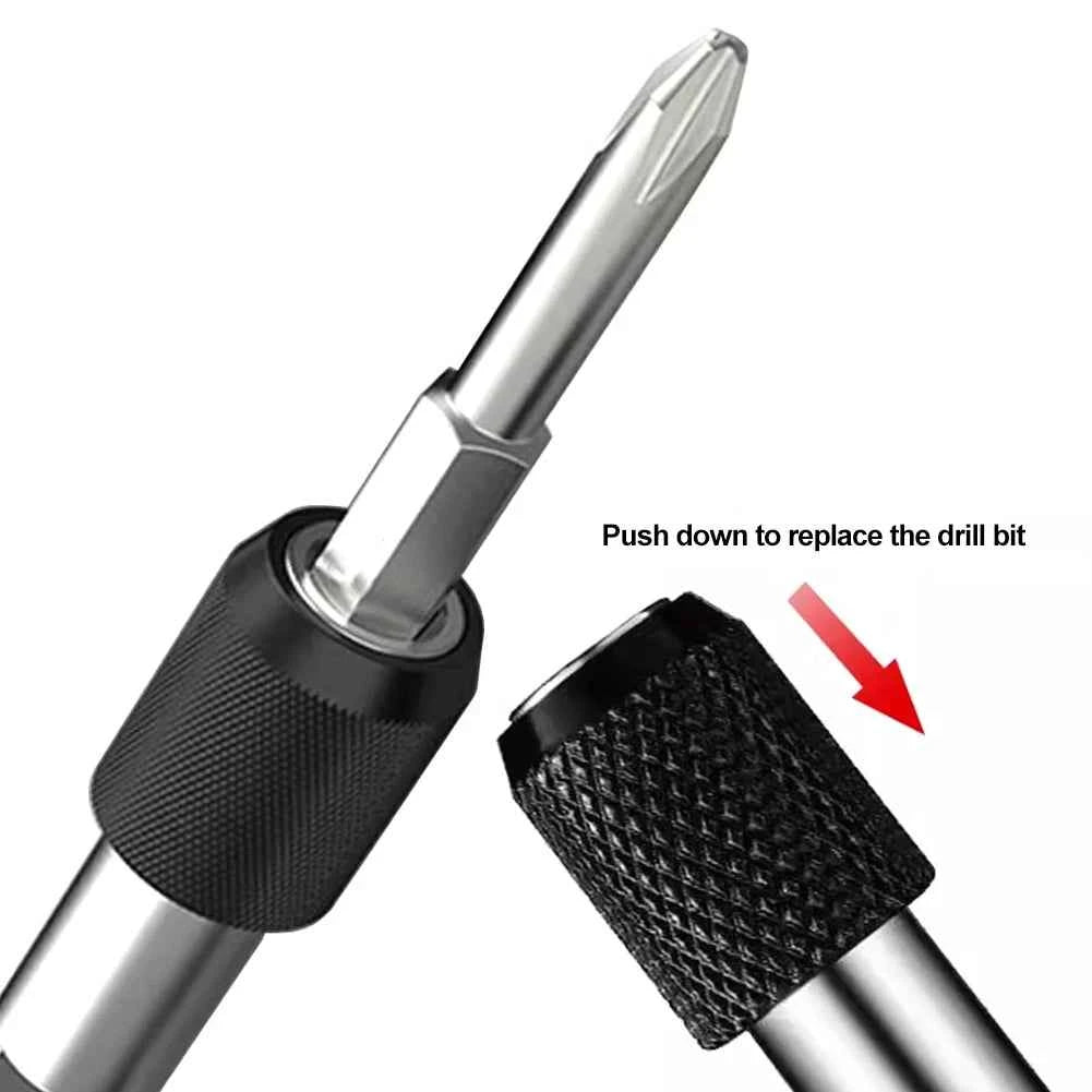 BrandName Self-Locking Hex Shank Screwdriver Bit Holder - Quick Release Magnetic Extension Rods (60/100/150mm)
