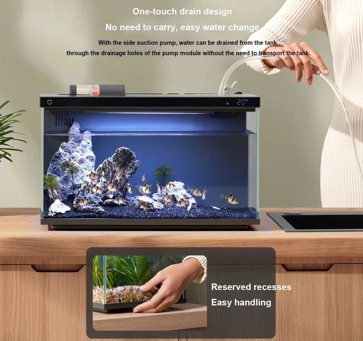 NEW MIJIA Smart Fish Tank MYG100 Work With Mijia APP Mobile Controlled Remote Feeding Smart Lighting System Light Aquarium20L The jack market .AU The jack market .AU Home $ 131 14:366#Add UK Adapter